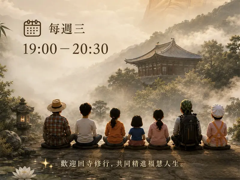 高雄｜《入寺．修行》進階靜坐深化班～歡迎加入